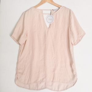 New Toby Heart Ginger silky rose pink top shirt‎ M